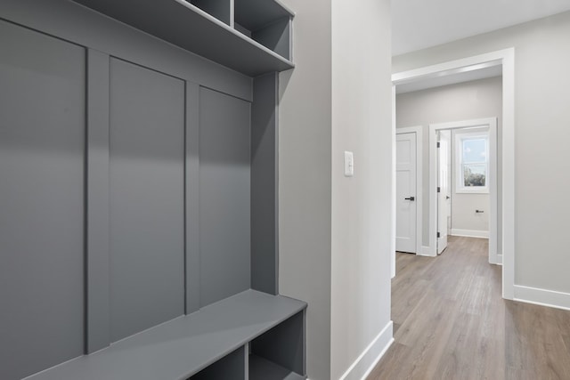 mudroom featuring hardwood / wood-style flooring