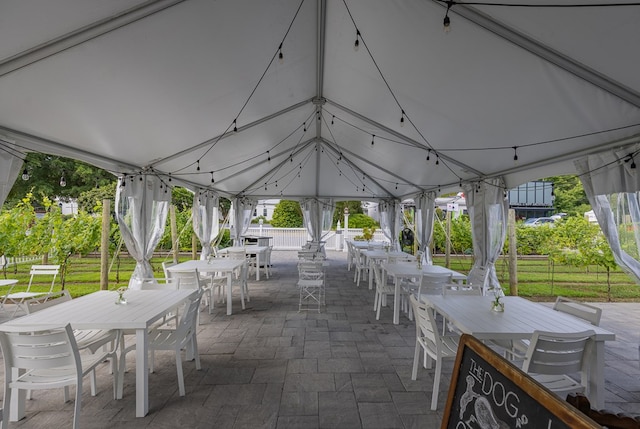 view of patio / terrace with a gazebo