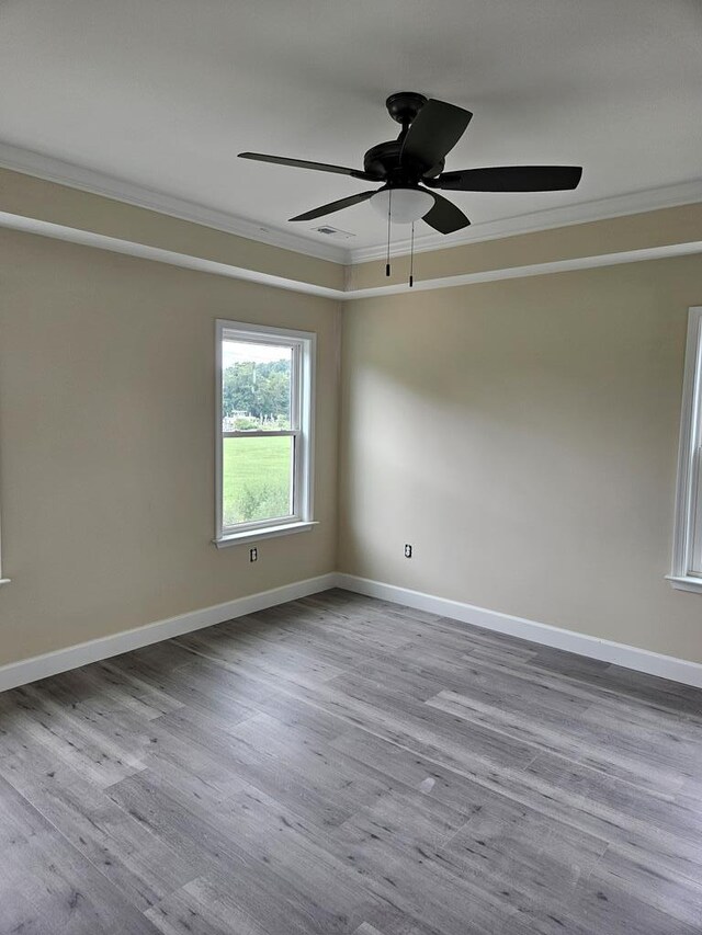 office space with dark hardwood / wood-style flooring and ceiling fan