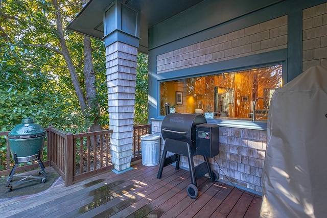 783 King Carter Dr, Irvington, VA 22480 - deck featuring a grill