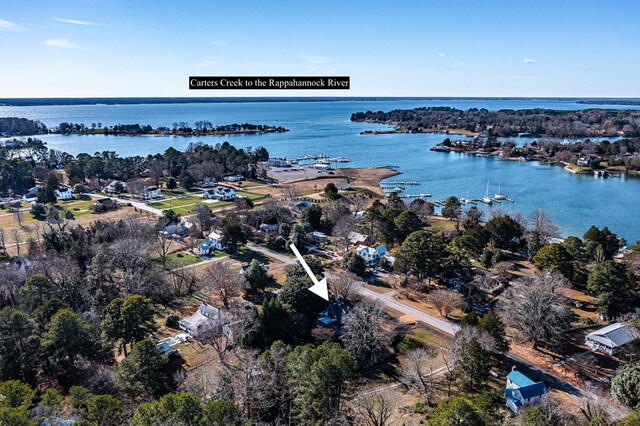 783 King Carter Dr, Irvington, VA 22480 - aerial view featuring a water view