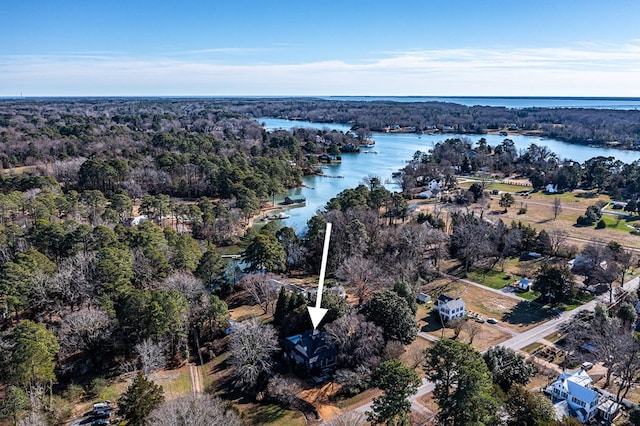 783 King Carter Dr, Irvington, VA 22480 - bird's eye view featuring a water view