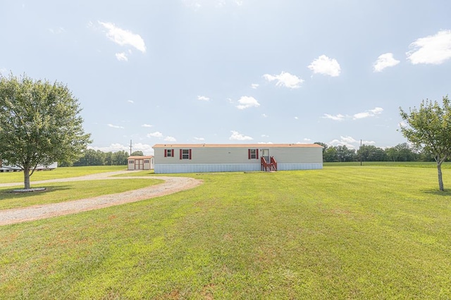 640 Ridge Rd, Callao, VA 22435 - view of front of home featuring gravel driveway, a front yard, and entry steps