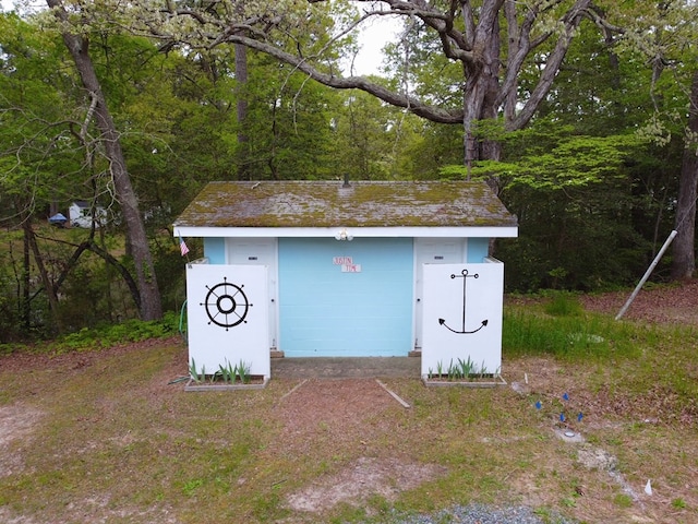 view of shed