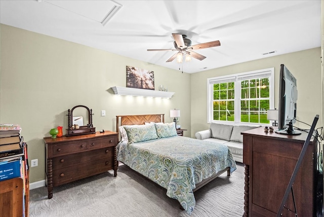 126 Pioneer Trl, Hague, VA 22469 - carpeted bedroom with ceiling fan