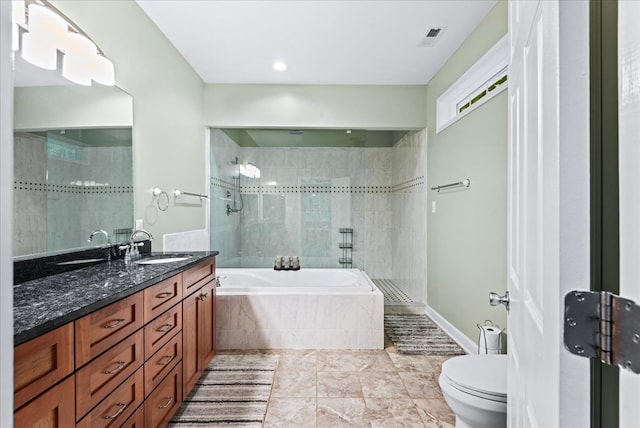 126 Pioneer Trl, Hague, VA 22469 - full bathroom featuring vanity, a bath, and a tile shower