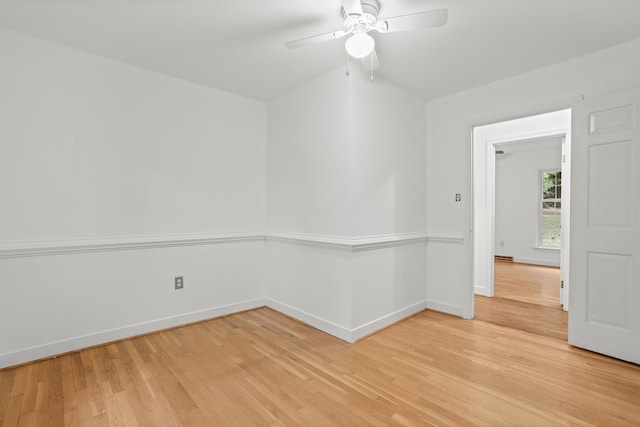 383 Monroe St, Montross, VA 22520 - empty room with light wood finished floors, a ceiling fan, and baseboards