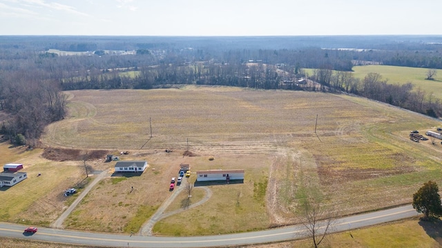 bird's eye view with a rural view