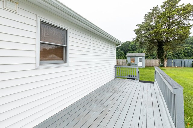725 Cralle Ave, Tappahannock, VA 22560 - deck featuring a storage shed
