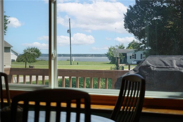 430 Pine Tree Rd, Center Cross, VA 22437 - wooden porch featuring a water view