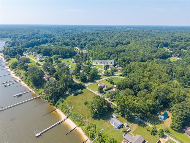 430 Pine Tree Rd, Center Cross, VA 22437 - aerial view of property's location featuring a heavily wooded area