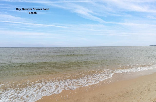 property view of water with a beach view