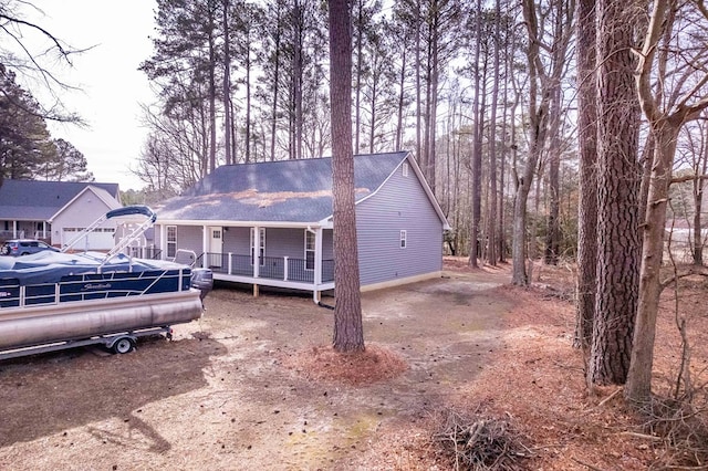 view of front of home with covered porch