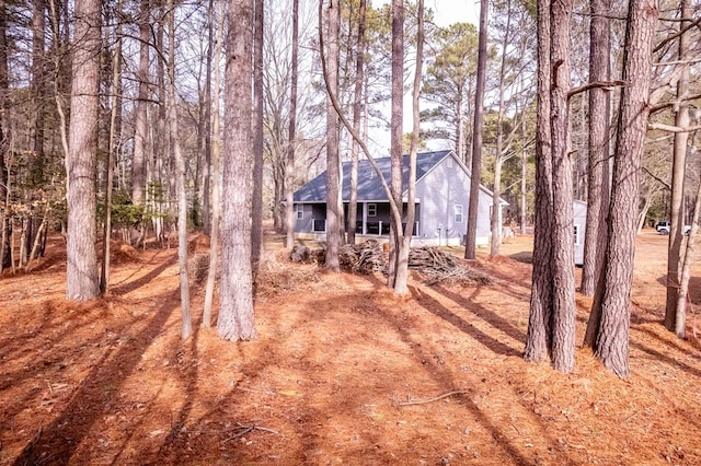 exterior space featuring driveway