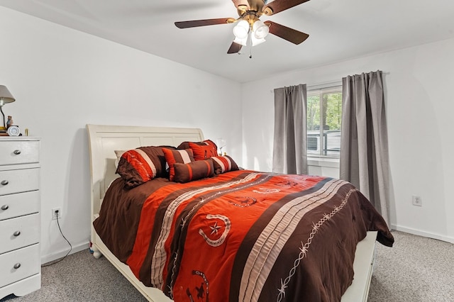 578 Canvasback Ln, Heathsville, VA 22473 - carpeted bedroom with baseboards and ceiling fan