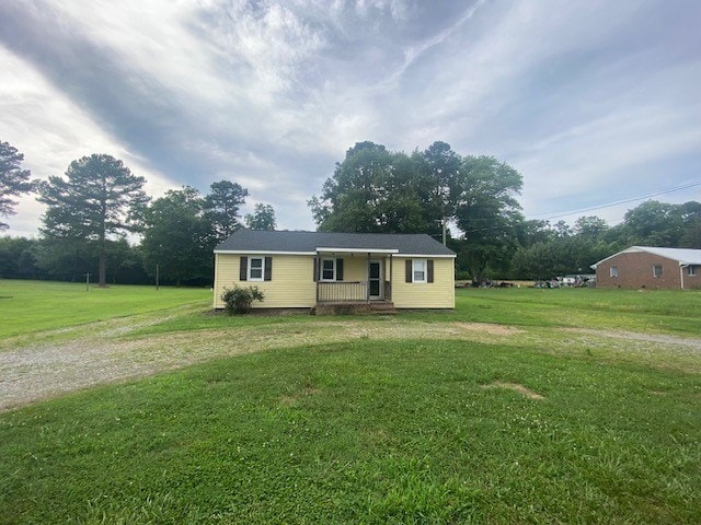 3097 Oakland Rd, Farnham, VA 22460 - ranch-style house featuring a front yard and a porch