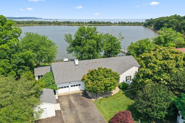 1743 Bushfield Rd, Montross, VA 22520 - view from above of property with a nearby body of water