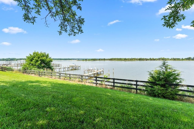 1743 Bushfield Rd, Montross, VA 22520 - view of yard with a water view and a dock