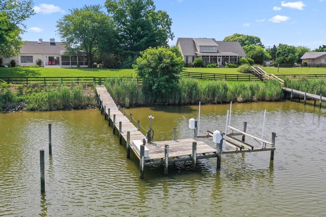 1743 Bushfield Rd, Montross, VA 22520 - dock area with a water view and boat lift