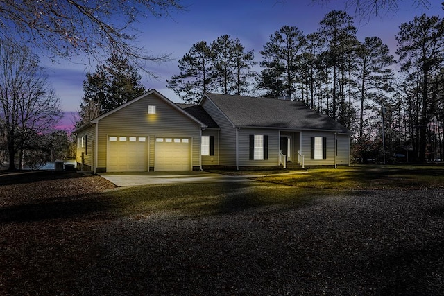 view of front of home featuring a garage