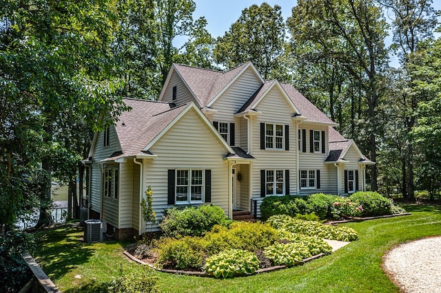 858 Harmony Hills Cir, Heathsville, VA 22473 - view of front of house featuring roof with shingles and a front lawn