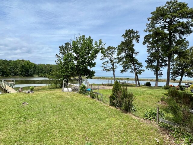 343 Potomac Shore Dr, Heathsville, VA 22473 - view of green lawn with a water view