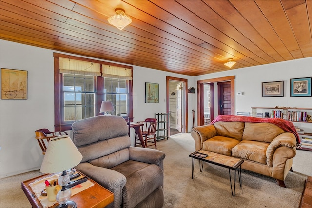 1021 Virmar Beach Rd, Heathsville, VA 22482 - living area with carpet flooring and wooden ceiling