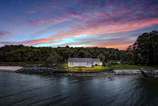 1021 Virmar Beach Rd, Heathsville, VA 22482 - water view featuring a forest