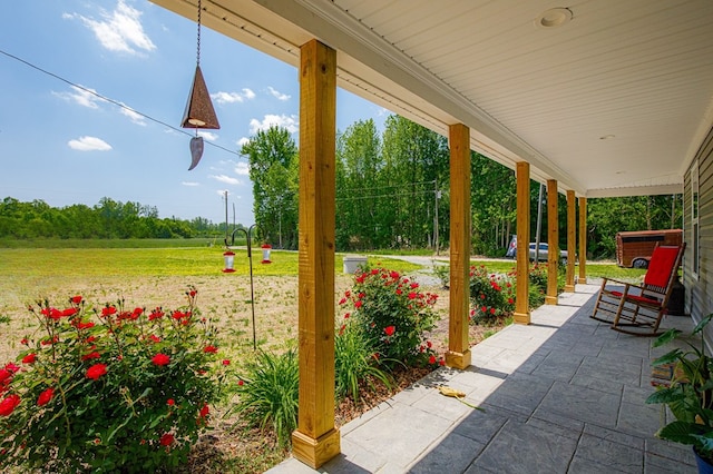 274 Regina Rd, Lancaster, VA 22503 - view of patio featuring a porch