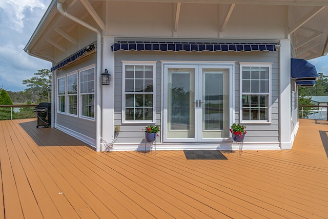 744 Possum Point Prt, Haywood, VA 23138 - deck with french doors and area for grilling