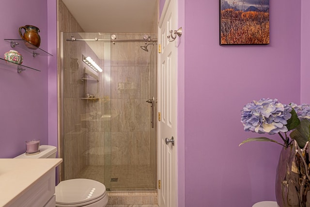 30 Heatherfield Ct, Kilmarnock, VA 22482 - bathroom featuring a shower stall and vanity