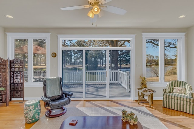 sunroom with plenty of natural light