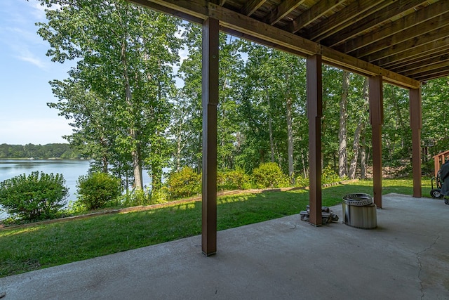 604 High Point Trl, Heathsville, VA 22473 - view of patio featuring a water view