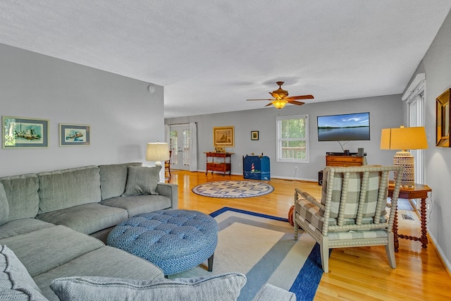 604 High Point Trl, Heathsville, VA 22473 - living area featuring wood finished floors and a ceiling fan