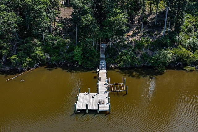 604 High Point Trl, Heathsville, VA 22473 - dock featuring a water view, stairway, and view of scattered trees