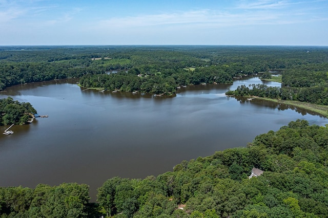 604 High Point Trl, Heathsville, VA 22473 - drone / aerial view of a heavily wooded area and a nearby body of water