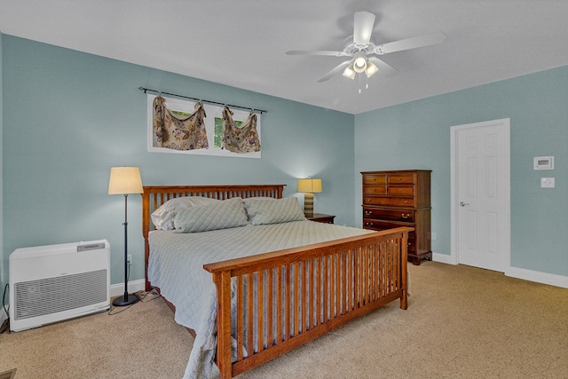 604 High Point Trl, Heathsville, VA 22473 - carpeted bedroom with heating unit and a ceiling fan
