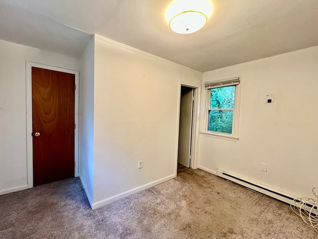 448 Poor Jack Rd, Montross, VA 22520 - unfurnished room with carpet, a baseboard heating unit, and baseboards