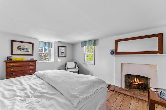 bedroom featuring hardwood / wood-style floors