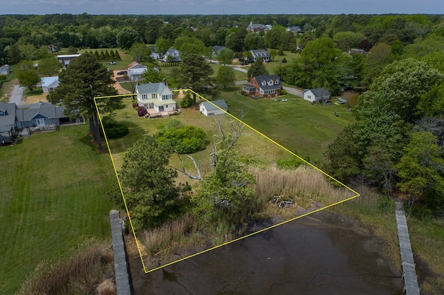 bird's eye view with a residential view