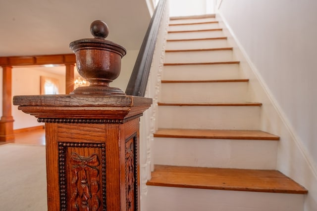 view of stairs