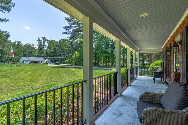 889 Taylors Creek Rd, Weems, VA 22576 - porch with a lawn