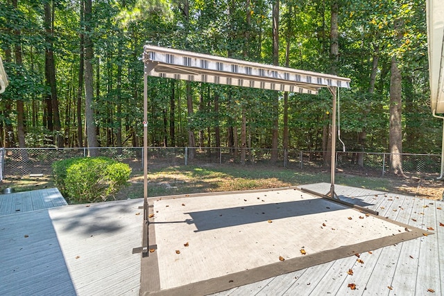 889 Taylors Creek Rd, Weems, VA 22576 - wooden terrace with a fenced backyard