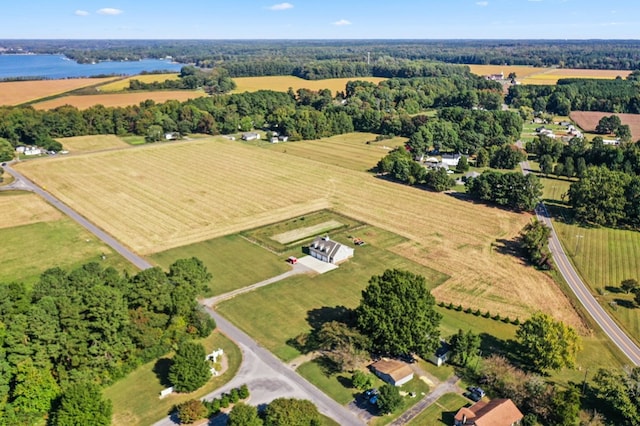 drone / aerial view with a rural view