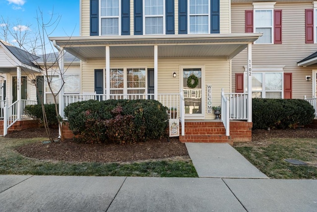 view of front of house featuring covered porch