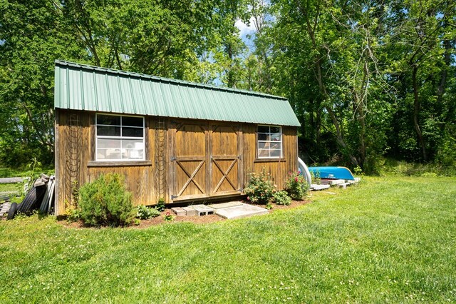 view of shed