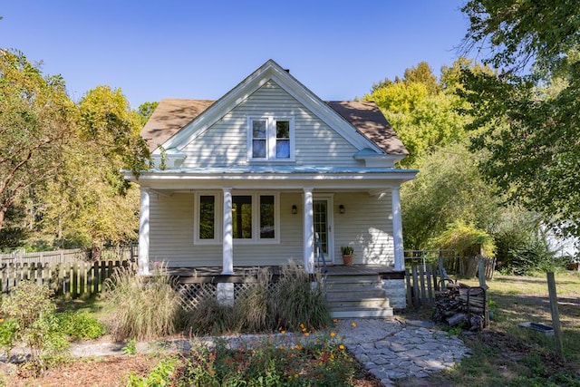 bungalow-style home with a porch