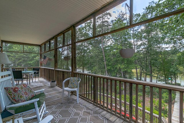 170 Rappa Run Rd, Topping, VA 23169 - sunroom / solarium with outdoor dining area