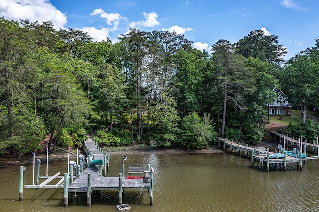 170 Rappa Run Rd, Topping, VA 23169 - dock area featuring boat lift and a water view