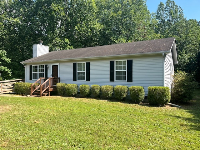 55 Deer Run Dr, Heathsville, VA 22473 - view of front facade featuring a chimney